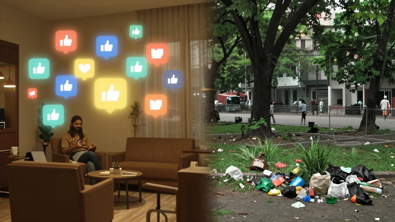 Digital activism vs physical volunteering disconnect in city